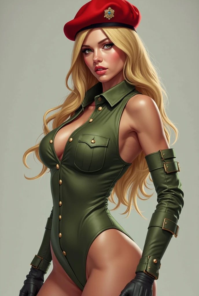 uma obra-prima, Melhor qualidade, woman wearing a militar camouflage LEOTARD,rabbit ears tiara,fake eyelashes,fleshy lips,looking to observer, little smile,tan pantyhose,SCENARIO florish florest background