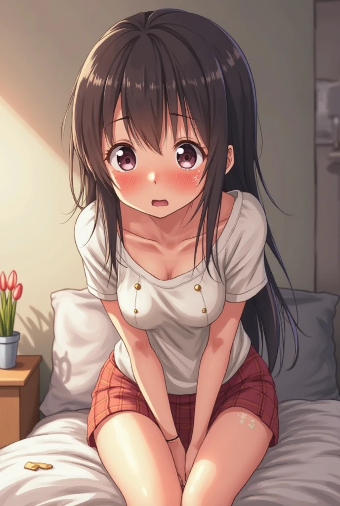 whole body,(squatting:1.3,Spread your legs),(faketail, anal tail:1.5, cat tail, anal object insertion:1.5,arms behind back:1.3),Mikan Yuuki,(collar on a leash), (8-year-old),(brown eyes:1.5), brown hair, hair ornament, hair scrunchie, long hair, pink scrunchie, (scrunchie), shirt、(flat chest:1.2),(glossy skin:1.4),
BREAK (scrunchie),(bottomless:1.5),
BREAK 夏、sunlight、garden,fear、tears、(clenched teeth),(anger:1.3)、(tears:1.3),blush、blush,close ~ eye,blush,White skin,shy,Sweat,(pussy juice:1.3),(bottomless:1.2), BREAK  (masterpiece:1.2), best quality, high resolution, unity 8k wallpaper, (beautiful detailed eyes:1.6), extremely detailed face, perfect lighting, extremely detailed CG, (perfect hands, perfect anatomy),
