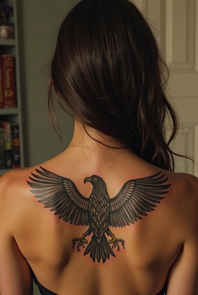 highest quality, realistic, like the photo, Under 30 years old, young white brazilian, so beautiful girl's face, smooth skin, chest, medium breasts, 裸のchest, ピンクの無料のchest, flower tooth tattoo on arm, ((all tattoos)), abdomen, so beautiful, attractive, enjoy, Skimpy e-girl clothes, from behind, look over your shoulder, topless, ((INIT:1.3))
