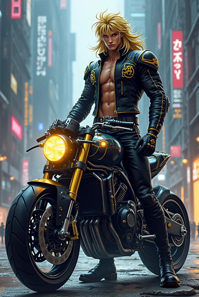 ((Many award-winning works, With incredible details, textures and maximum detail,(photorealestic))),Harajuku,城市,street corner, ((1boys, ((Stride on a motorcycle)), ((Stand in front of the motorcycle)), ((Get on a motorcycle)),(((harley davidson motorbike))),(((the right motorcycle:1.7))),(((Correct ratio of people to vehicles:1.6))),Bold colors and patterns, eye-catching accessories, Stylish and innovative hairstyle)),((age boys,Boy,Young men,((confident smile)),dressed in:Popular costumes in Harajuku style,,((Tall and well-proportioned)),((muscular)),((confident smile)), (Full-body image:1.2), (The best quality real textured skin), ((five perfect and beautiful fingers)), (Anatomically correct limbs and physique:1.5), (Anatomically correct perspective and occlusion:1.5),(Delicate, round and symmetrical eyes), (Handsome face:1.6), ((Background with:Dazzling,cyberpunk city landscape, skyscrapper, neonlight, LED lights)), (Complicated details:1.1), the complex background)), ((Bright and vivid color scheme)),((dynamic viewing angle+dynamic compositions)),Cyberpunk style,Harajuku style popular cyberpunk young men, 城市,(Harley),002