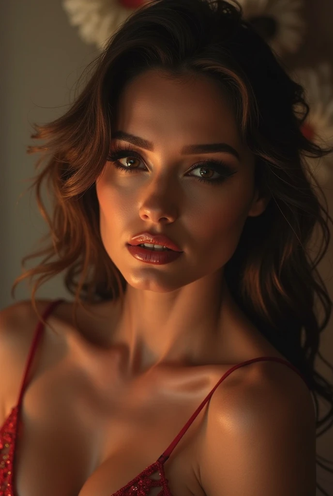 (Best quality, 4K, high resolution, masterpiece:1.2), ultra-detailed, realistic (photo-realistic:1.37), (full-body portrait), (fashion model pose), 25 years old gorgeous woman ,  Renaissance, long voluminous hair, expressive blue eyes, wine lips, charming, seductive allure, perfect hourglass body shape, long toned legs, flat abs, with peachy hips, delicate beauty with extreme edge lighting, all rendered in a vibrant 8K style, fine art, surreal fantasy,
