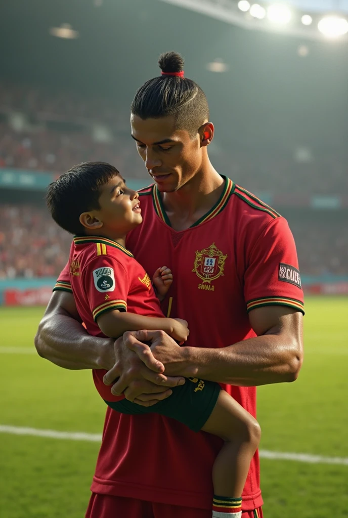 Cristiano Ronaldo arrives late to the goal because a  boy scores the goal