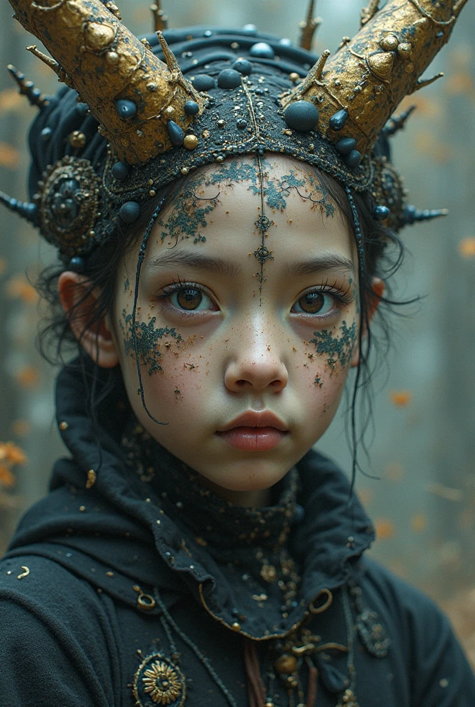 graphite old witch,after a psychiatric clinic,battlefield,winter,intricate landscape,slate grey atmosphere,glare eyes,film grain,,faded,snake eyes extremely detailed, high detailed eyes,16k resolution,RAW, Nikon Z9,full-body-shot,view from height,vampire,babygirl,native african,lovely face,jealous,another world,ring of truth,French Braid with a Twist,view from height,babygirl 10 yo,once pretty face,eyebrow up,full body shot,ominous landscape,glate gray atmosphere,by art Simon Stalenhag,Nicola Samori,(((Wangechi Mutu))),full body shot,beggar deep niobium paladium The Alien Entity,native italian babychild, wants eat,survival in criminal city of future, Technicolor,natural skin textures, hyper realism, hyper detailed,Extremely detailed,High contrast,Masterpiece,Realistic,Ultra Detailed, intricate details,realistic humid leather,extremly intricate,Epic Realistic, cinematic style,irina yermolova,high contrast,hdr,extremely detailed, deep night landscape,masterpiece,intricate details,faded,eyes extremely detailed, high detailed eyes,8k resolution,RAW,retina, Nikon Z9,China,baby orc, Guangxi Zhuang of China,tkt style,ears perfect, Elf，transition between two art styles, Ink painting to photorealism, Double contact, X-ray, Creative, vivid light, masterpiece, fantasy, Abstract, Surrealism, super detailed, high resolution, stop:35;(((creature with a spectral and ghostly appearance)). Her skin is pale, almost translucent,ancient rock paintings of the first people,sharkfish's leather,In a vibrant and mesmerizing artwork, a hot air soars through the layers of clouds, revealing a colossal and enigmatic cityscape nestled within. The buildings in this ethereal city are adorned with intricate details and exude an aura of mystery. Above the cityscape, lend an enchanting touch to the scene. steampunk. The intricate mechanics create a sense of wonder and fascination, as if stepping into a dreamlike realism