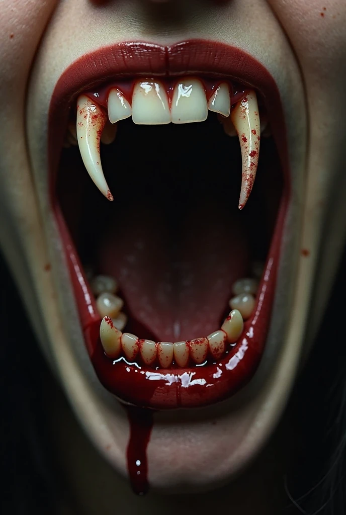 Generates a serrated smiling lips