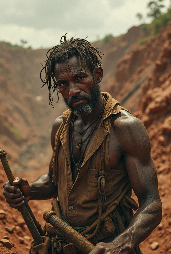 black slave carrying a sack of grain on his shoulders, 1850 period, ultra-realistic, dark photography, bright atmosphere