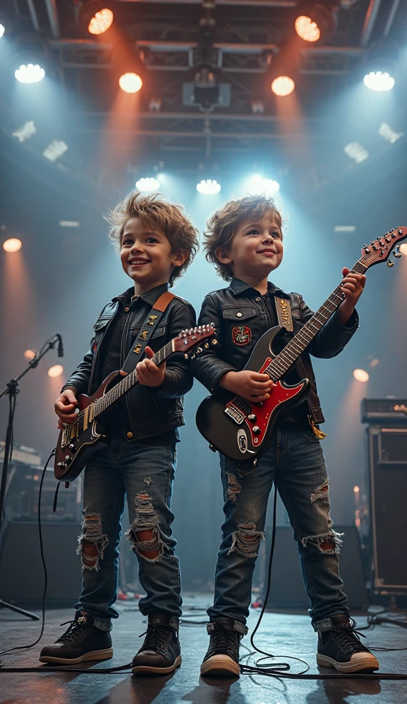boys blonde children WITH STRAIGHT HAIR photo of fire music, elemental, portrait, black leather jacket and black clothing. .