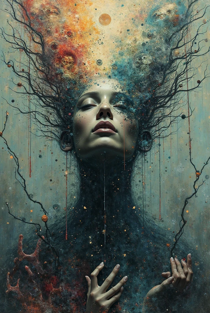 the attempt to awaken hidden mysterious energy by Conrad Roset, Brandon Kidwell, Andreas Lie, Dan Mountford, Agnes Cecile, Jeremy Mann, oil and ink canvas, fine art, super dramatic light, amazing depth, hyperdetailed, iridescent water, misty clouds with intense electric energy, masterwork by head of prompt engineering <lora:hyperkraximalism:0.8> hyperkraximalism