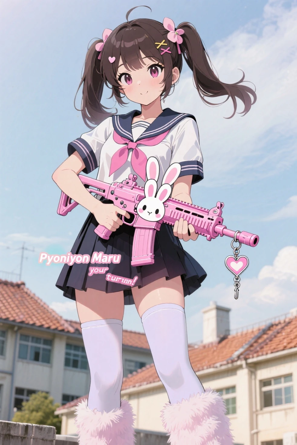 💖Linda chica armada con uniforme escolar💗