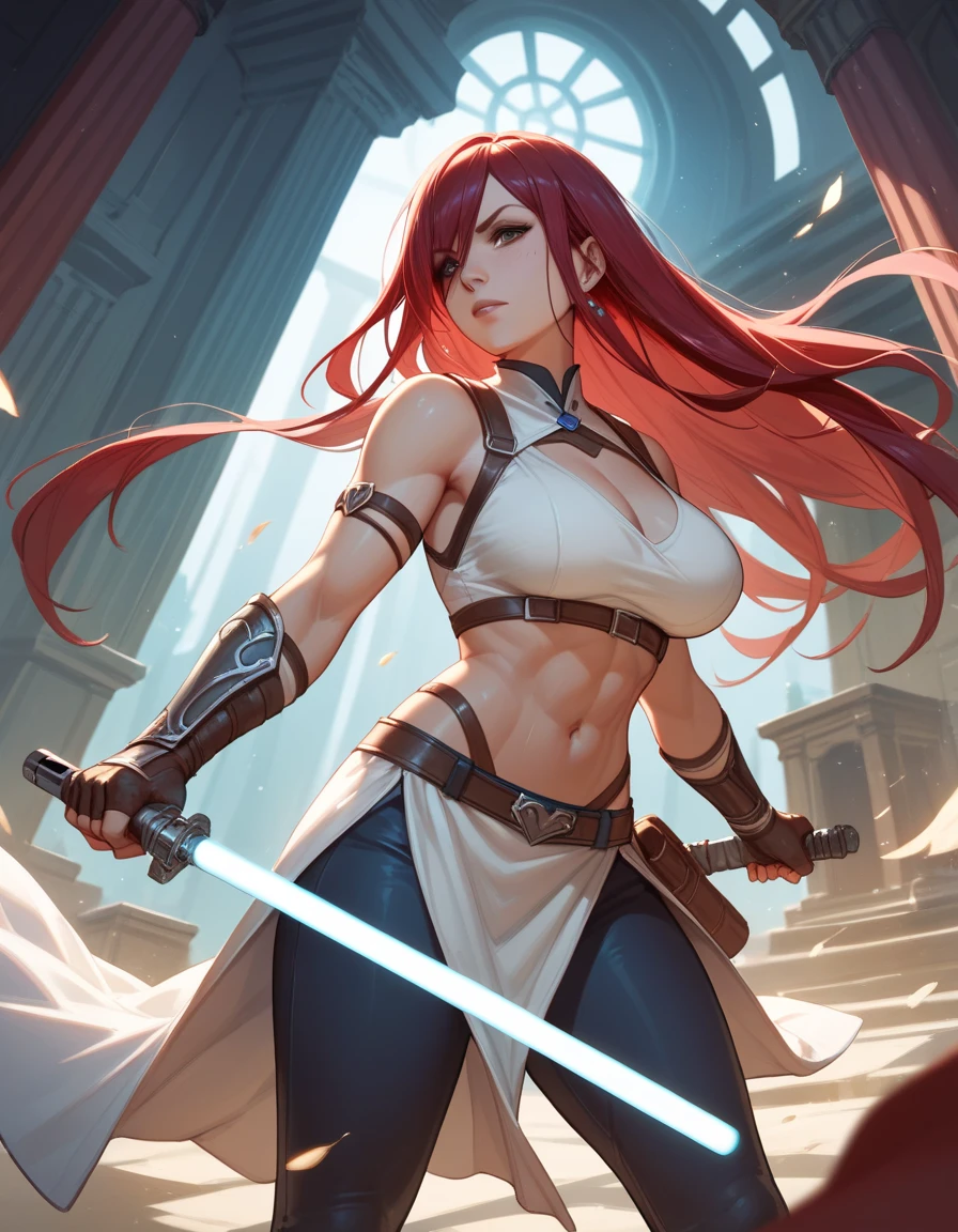 realistic, figure in frame, science fiction, beautiful sexy woman, muscular, ripped abs, attractive, seductive, serious expressions, wearing a sexy sleeveless dress , cleavage, medium breasts, long hair, detailed eyes, , detailed face, complex, cleavage, midriff, symmetrical face, sharp focus, perfect, model, textured, looking into the camera, chiaroscuro, professional make-up,(perfect anatomy), (sports body), (big breastes), (thick-thighs), (perfect arms), (tracksuit ), Pointed bracelets, looking a viewer, (Medium full-frame photography), (Background of the battle arena), (White dreadlocks,tomboy, warrior, berserker, tall female, muscular female, living hair, sauvage,, medieval clothing, fantasy, fantasy weapon, huge breasts, barbarian pants, , combat boots, armor, red hair, crazy smile, open mouth, biceps, necktie, thick arms,pullover, solo focus, long hair, , crazy smile, long hair, pants, noble cloths, noble clothing, french cloths, very long hair, BOOTS, full body, pink lips, hime cut