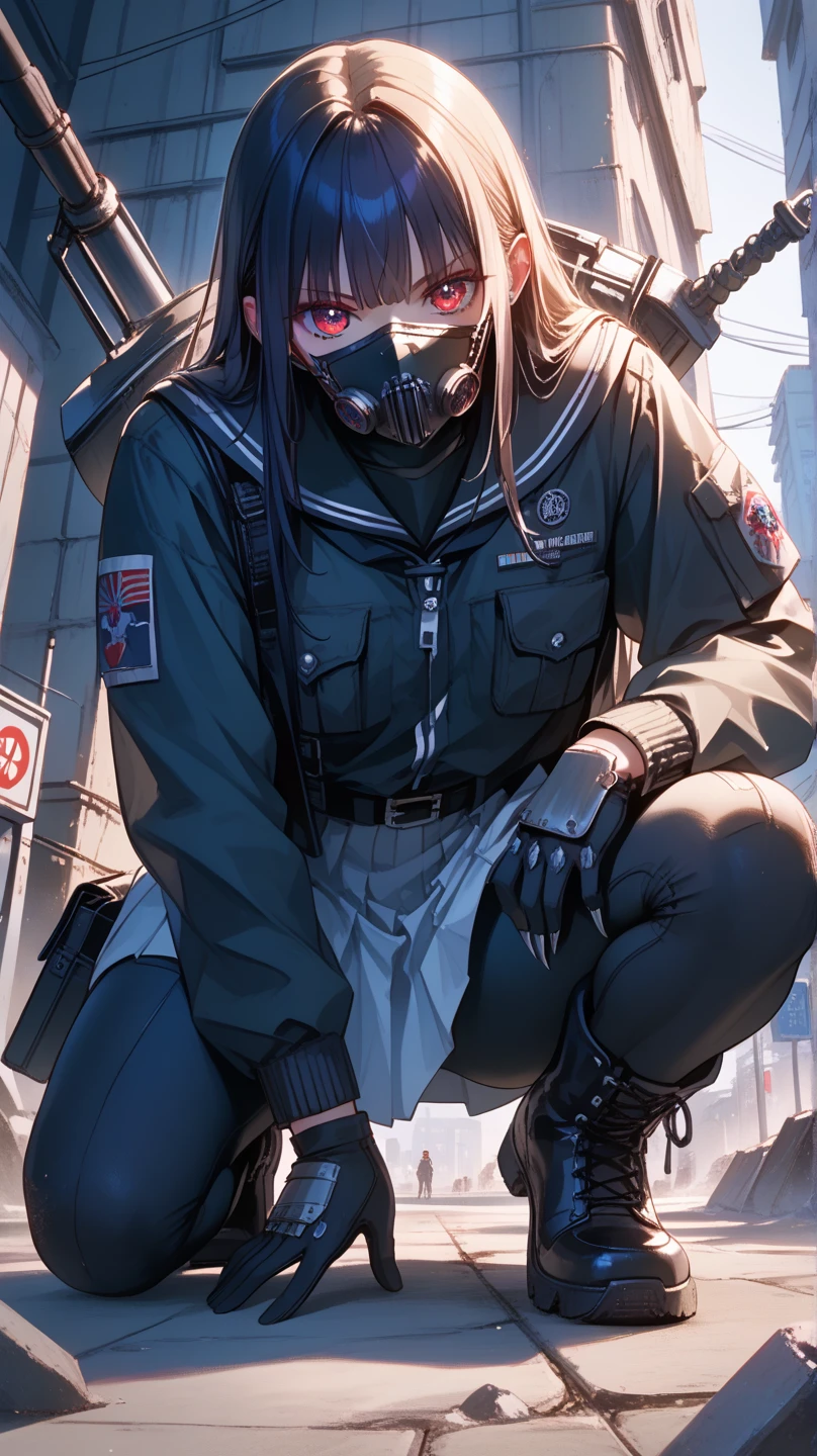 Yorbraia, Yor Briar, Black Hair, (Red eyes:1.5), Earrings, gold hair band, hair band, Long Hair, Side Lock, (Medium chest:1.2), Shadowed face,Hooded,Cover your mouth with a black scarf,strict,black Ninja uniform,Ninja,black Ninja pants,short boots,Action pose,Overlooking the city from the roof of the building,moon,moon明かり,night,moon光,whole bodyがイラストに入るように,Psychopath horror、Bloody、blood droplets,murder scene, Serial killer, Covered in blood break looking at viewer, whole body, break outdoors ,Medieval European-style building, break (masterpiece:1.2), Highest quality, High resolution, unity 8k wallpaper, (shape:0.8), (Beautiful and beautiful eyes:1.6), Highly detailed face, Perfect lighting, Extremely detailed CG, (Perfect hands, Perfect Anatomy),