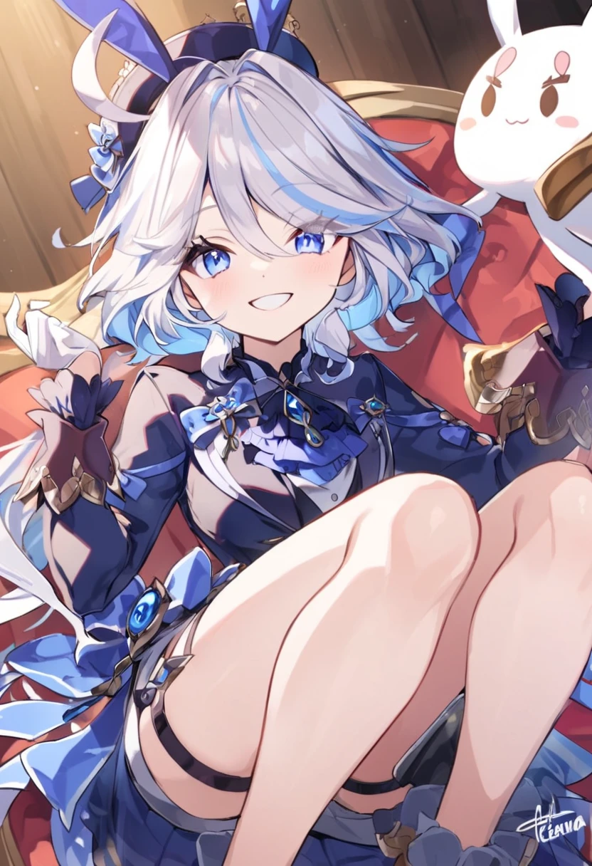 (masterpiece, best quality)a girl,white bikini,lying on white bed,spread legs,detail,soaking wet,get wet,blush,Awkward,Fear,Different pupils,wearing a skirt