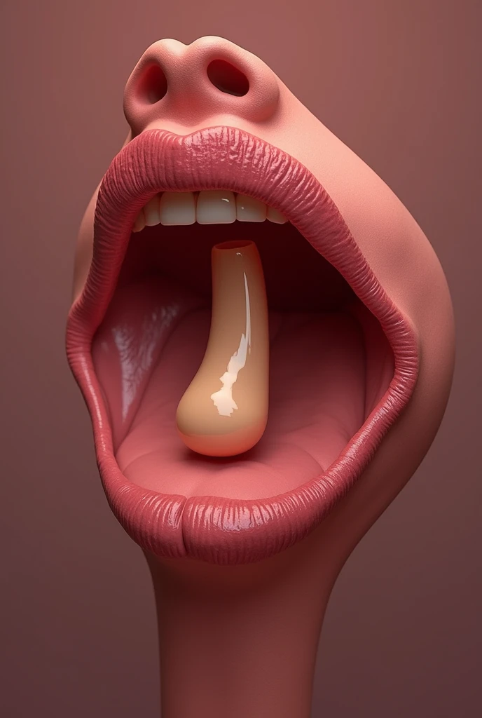 A super realistic penis stuck in a vagina