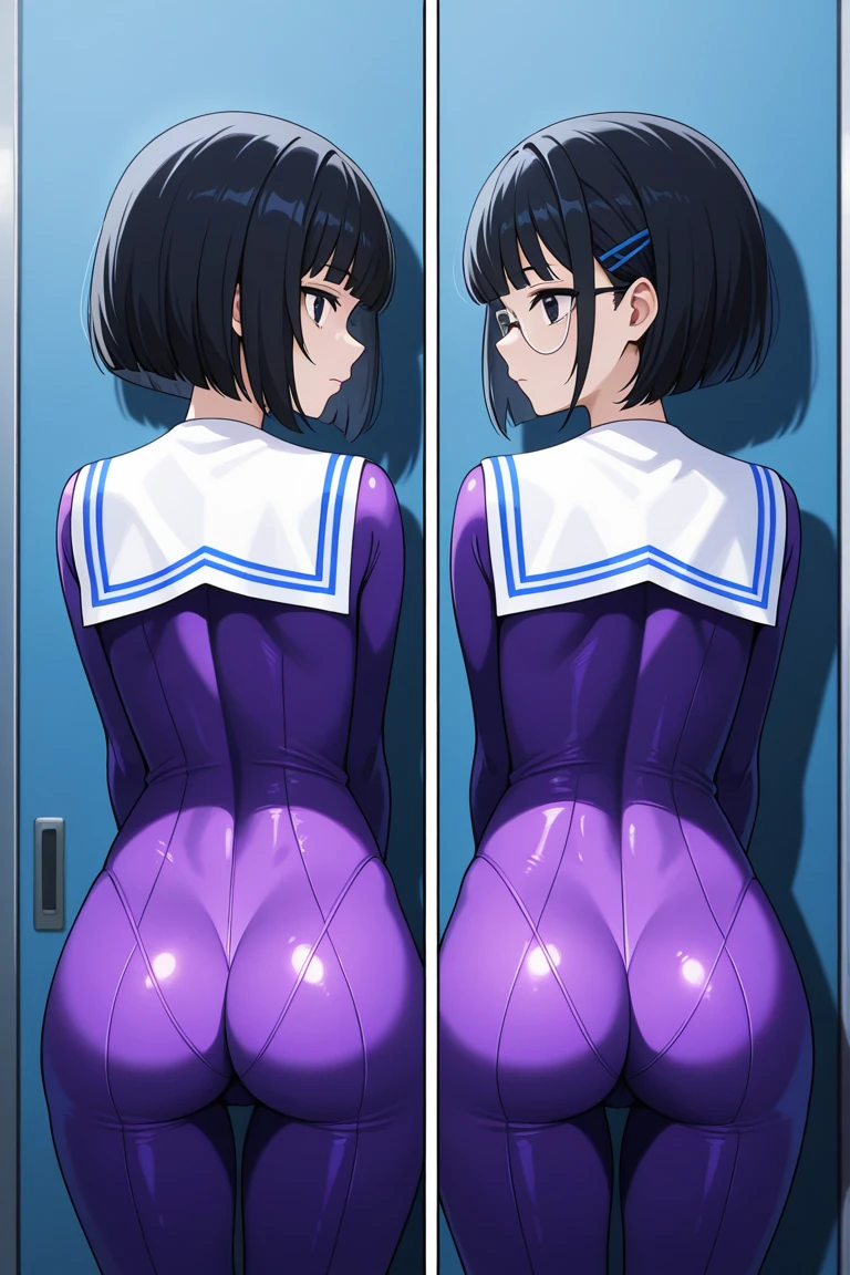1 Beautiful Girl, Sailor Saturn, Black hair bob cut, Purple elbow pads White long gloves, (Sailor Senshi Leotard:1.4), (The leotard is white:1.7), Purple collar and ribbon, Thin fabric leotard, (blush), masterpiece, highest quality, High resolution, (With a 30-year-old mafia man, penis:1.4), Perfect limbs, (Mating press:1.2), sexual intercourse, ((((penis enters vagina)))), behind, (Beautiful crotch), Spread your legs, Beautiful vagina depiction, ((Binding, Rotate your arms behind your back:1.4)), ((Restrained by rope)), A beautiful girl has sexual intercourse with a man