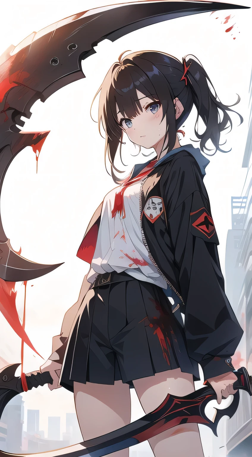 JK Shibuya cute A strong woman (Big Reaper's Scythe with Blood)