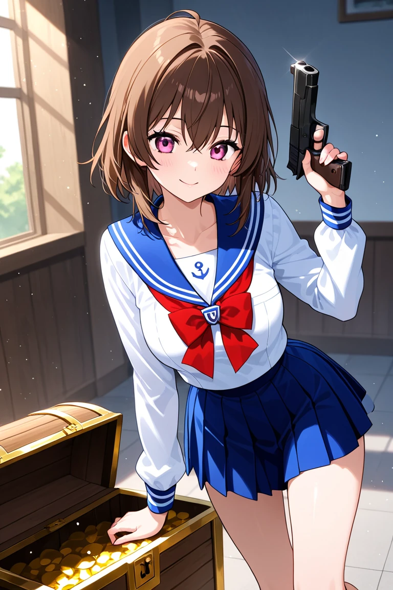 masterpiece, Highest quality,Super detailed,One girl, Ikazuchi_Kantai Collectrion-Kancolle-,smile,(panties),