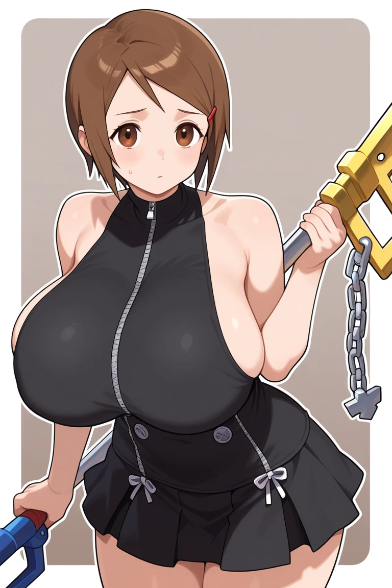 score_9, score_8_up, score_7_up, score_6_up, night, black background,
BREAK
ExpressiveH, souce_explicit, ,
BREAK
1girl, solo, yuigahamama, hair bun, mature female, orange eyes, orange hair, short hair, single hair bun, hair between eyes, sidelocks, elect nipple, large breasts, blush,
frilled leotard, elbow gloves, thigh boots, magical girls, taimanin suits,
tall, leggy, shiny skin, , wide hips, tight waist, thick thighs, ,sweat, sweat drops,
pussy juice, cameltoe,, pussy slip,
, ,
,
, looking_at_viewer, bondage, arms front, hand shackles, arms together,
,BREAK
many goblins,
,