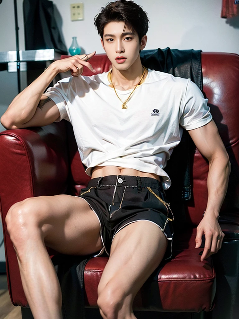 (8k photograph, Best quality, Mastery:1.2),(Realistic, photo-realistic:1.37) 年轻,cool guy,Mark Tuan,Got7,white skinned,Detal Face,Gray eyes,White hair,massive bulge,Bare topless,Bare underwear,Tong,bad boy, The Yakuza,Tattooed with,There are a lot of gangster night cities in the background,skull earrings,choker necklace,Full body photo,