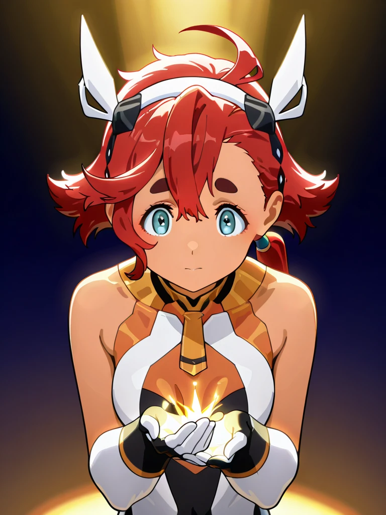 atmosfera sombria sangrenta e uma lua grande e vermelha ao fundo, girl sexy lendario broly dbz, Short moicano, red gold hair, green eyes, smiling Cat-like power fênix negra woman, Mysterious in anime death note