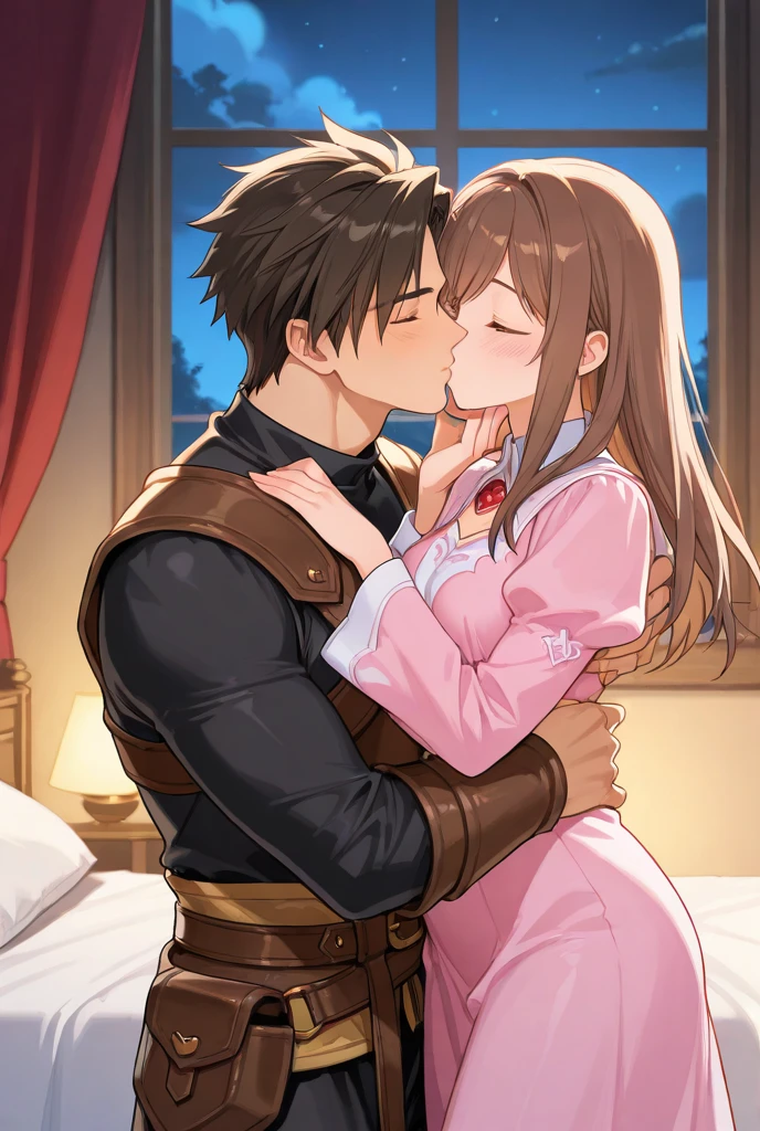 (man and woman kissing:2),, (masutepiece, Best Quality, hight resolution, nffsw, Perfect Pixel, depth of fields, 4K), , Perfect body, ,   (boys and girls:1.8), (2 human in picture:2) boy on top,  torn thighhighs, brown hair, gloves, navel, torn clothes, skirt, hood down


, nsfw,(ecstasy:1.3) ,(slut:1.2),(vulgarity:1.3),(fucked silly:1.1),(steam:1.1),(wet:0.8),(trembling:0.8),(tears:0.7) ,(drooling:0.6),(sweat:0.8), wince,(orgasm:1.5),  , (nipples:1.4), (boy fondle girl's breasts:2) , large boob, bed room, (hardcore sex:1.6), 