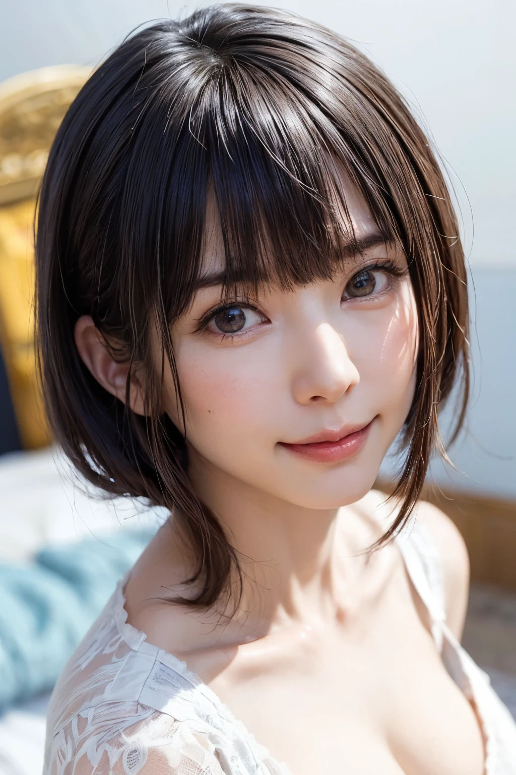 (Tabletop, Highest quality、Very attractive adult beauty、Add strong highlights to the eyes、Please look closely at the camera:1.4、A beautiful woman with adult charm、Ideal body proportions、Perfect Anatomy、Short brunette bob hair、Shiny Hair、Lip gloss),One Girl, solo, 明るい茶色のShiny Hair, Scarf,Realistic, Looking at the audience、Please tilt your head a little, Bright colored crystal light blue eyes, 短いShiny Hair、 chestの中央に穴が開いた白いタートルネックの服,chestの真ん中に丸い穴が開いたセクシーな白いタートルネックのニットセーター、 Lips, Lip gloss,Bans, Upper body、Big eyes、Eyelashes、Face is a little red、Embarrassing)、((Italian road system in winter))、((Short hair with bangs、Big eyes、Give students a very strong highlight、{huge|big|hugeな|Mega} chest:1.4、very bigger chest、Staring at the audience、Very beautiful beauty、Listen carefully、Long neck、Smile a little、Beautiful Teeth、Open your mouth and laugh、Heart-shaped pupils))、28 years old、Very cute supermodel、{gigantic|big|huge|mega} breasts, cleavage