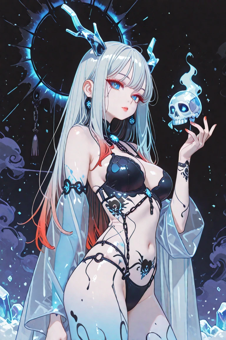 a image of nightmare of, best quality, masterpiece, 4k post processing is very detailed
BREAK
((masterpiece)),necronomicon,horror,,((gothic)),(mandara background),(fractal background)
BREAK
fractal Carl Gustav Jung,mandara:1.3, (a image of nightmare of skull:1.5), anime coloring:1.4, madeon:1.2, best quality, masterpiece, 4k post processing is very detailed, Glowing:1.6, 1girl:1.2, makeup:1.4,(lipstick:1.4),(ascara, eyeline), eyeshadow(beautiful cute girl, beautiful, cute, shiny skin,18 years old, :1.6), (full body:1.2)
BREAK
(dark persona:1.4), xtremely detailed face and eyes, (glamorous :1.4), (blue flame effect:1.4), blue amaryllis
BREAK
blonde hair:1.6, multicolored hair, streaked hair, gradient hair, colored inner hair, split-color hair, wavy hair,
BREAK
horror scene, pale skin, dark night, open one's arms to, floating hair, floating clothes
BREAK
Glowing eyes:1.6, (under zero gravity, zentangle), (blue blood splatter background:1.3)
BREAK
Enveloped in Shadows, Nocturnal Silence, Eerie Nightfall, Glimmers of Darkness, Shrouded in Mystery, Inky Blackness, Shadowed Whispers