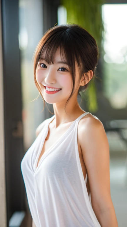Pee (incontinence: 1.47), fashion trendy beautiful and attractive woman, gentle and attractive Chinese beautiful woman, Korean (kpop idol), delicate and sexy collarbone, attractive oval face, double eyelids, smart [peach] flower eyes, pink lips, small nose, bare shoulders, focus on face, [[face close-up], ultra high definition, super detail, White off-shoulder lace shirt, (((white lace panties), fresh and impressive, natural (large: 1.25), (kneel on the ground), (legs wide open), (legs spread), (from a low angle), (upright 1.5), (shiny skin: 1.4), (low angle)), perfect figure, areola, cleavage, armpit wrinkles, (floor urine)), (NSFW: 1.05), ( Showpiece, top quality, high precision)), one girl, (big, photorealistic: 1.4), (slightly above the camera, looking up at the camera, looking up, looking up at the camera, staring at the camera))), solo, solo, white background, snow-white background, mouth closed, happy smile, pretty black hair, short hair, big eyes, pronounced double eyelids, eyelashes, ears out, long neck, long neck, Absolute area, ((close-up of face, short hair with bangs)), 19 years old, attractive proportions, shiny skin, clean collarbone, golden ratio face, perfect face, teardrop mole, chest mole, bangs, clean bangs, beautiful bangs, lip gloss, thin lips, white skin, undressed, big breasts, small face, staring at the camera a little upwards, ((smiling a little at the camera, really nothing pure white background, very big, big big, big breasts)), ((((uniform, shirt))))