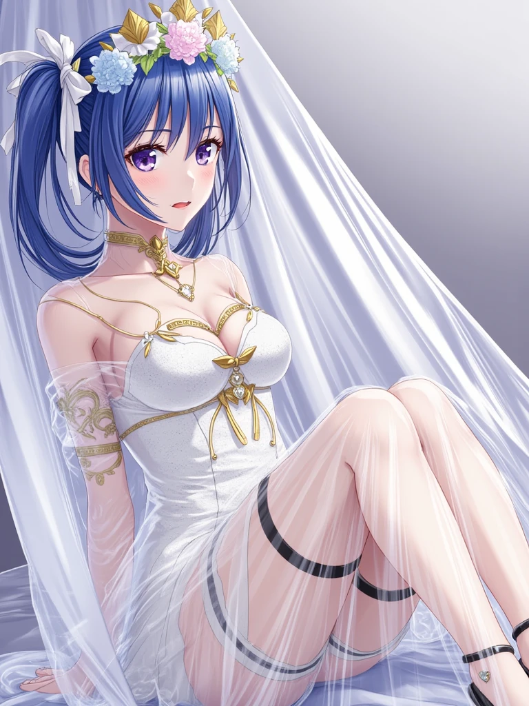 a father （he had been brainwashing by his second son,so his wife and eldest son wouldn't find out,crossdressing,a his second son's room ,wear sexy Wedding lingerie,bride of his second son,have one's first night,swear live as the wife of his second son for life) ,