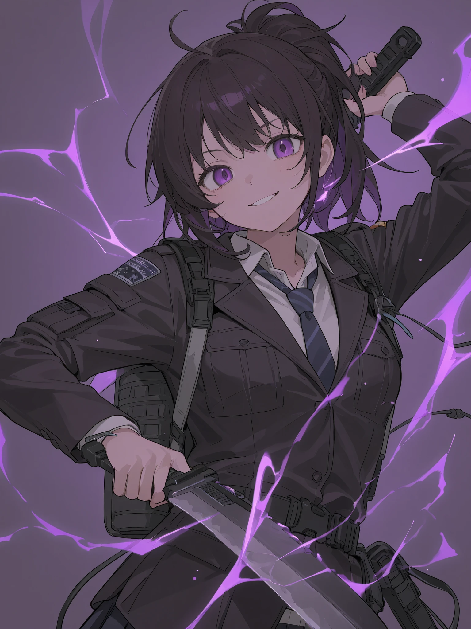 dark vibe、survival knife、bad smile、Armament、、high school students