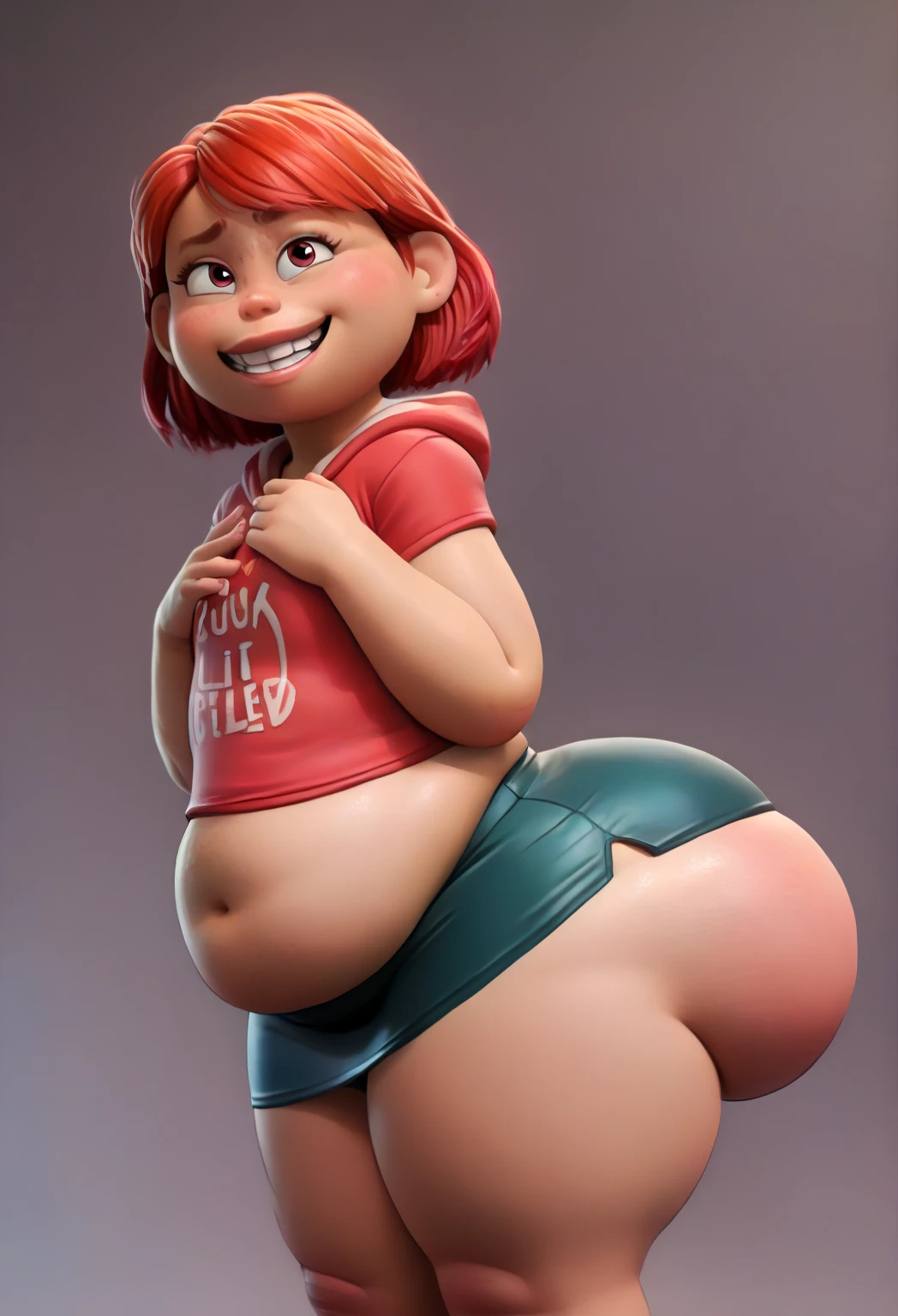 (8K, raw photo, Best quality, Masterpiece:1.2), (Intricate details), perfect eyes, Perfect face, perfect lighting, Beautiful, (Masterpiece:1.2), (Best quality:1.2), 1 girl, only, Alex, glasses, Brown eyes, happy face, Place of beauty, adult torso, plump and moving belly, Inside the stomach, you have her friends moving in her stomach belly, 17 years old, Medium breasts, (jeans, red t-shirt), holding a milkshake, cowboy shot, 3dmm