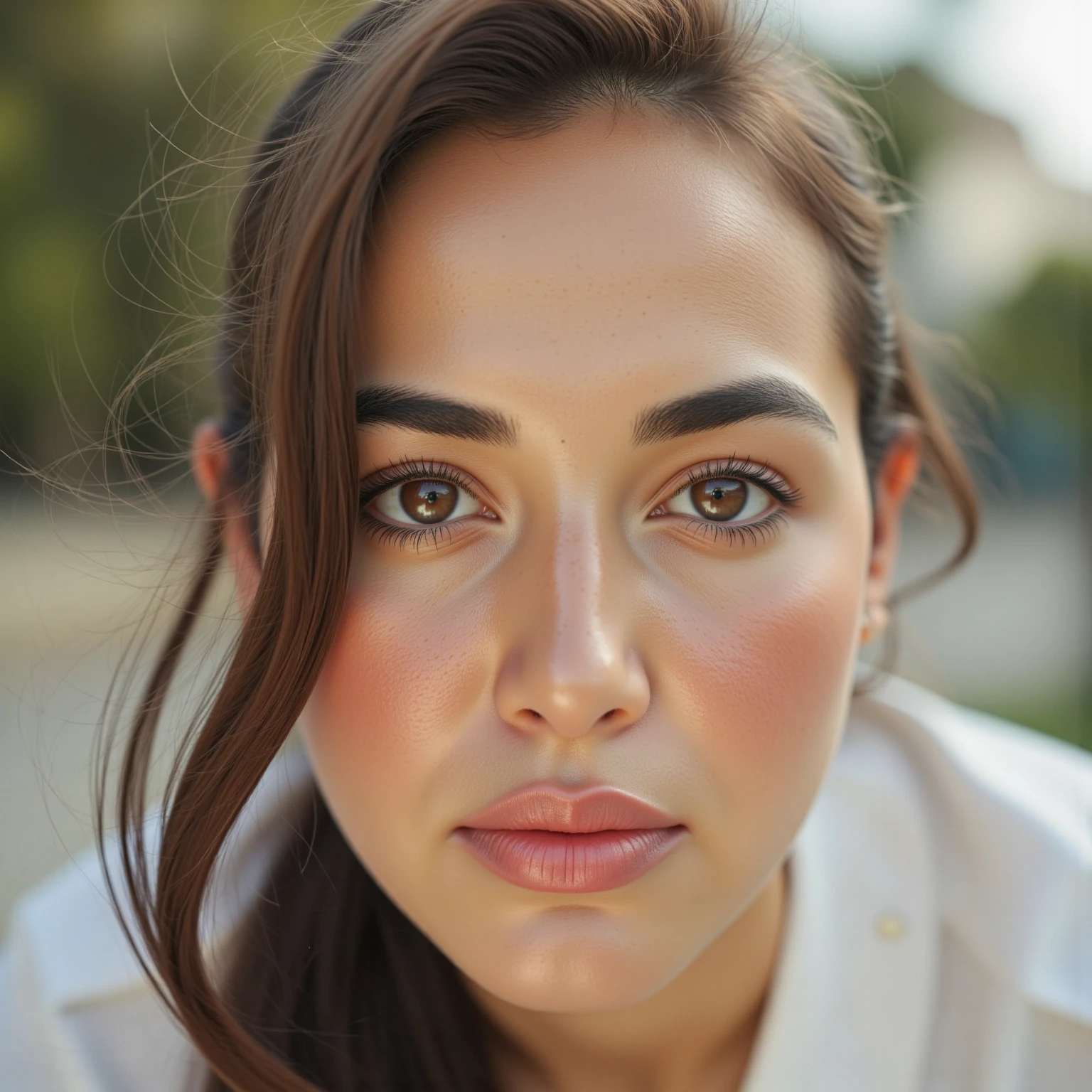 woman images,、Face close-up、Smooth Skin、masterpiece、Highest quality、8K Photo、woman, Age 25、girl、From below,((Look Up,The nasal cavity is visible,Looking up at the sky))