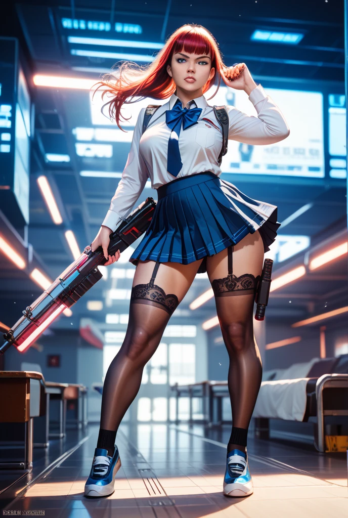 full body, Serious face, (masterpiece), best quality, expressive eyes, perfect face, anime girl, Fate/Stay Night anime, Rin Tohsaka anime, Rin Tohsaka Fate/Stay Night HDR (High Dymanic Range), Ray Tracing, Super resolution, Unreal 5, Subsoil Scatter, PBR Textures, Post Processing, Anisotropic filtering, Depth of Field, High Sharpness and Sharpness, Multilayer Textures, Surface shading, Precise simulation of light-material interactions, Perfect ratios, Octane rendering, duotone illumination, low ISO, white balance, Rule of thirds, Wide aperture, 8K RAW, high-efficiency sub-pixels, sub-pixel convolution, glow particles