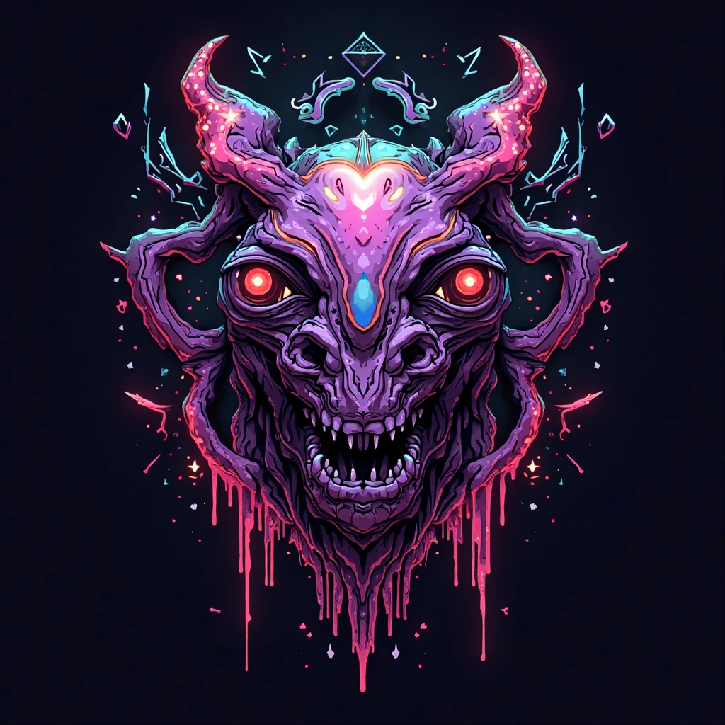 Demon head, anad woman gothpunk, 3d model, very coherent symmetrical artwork, unreal engine realistic render, 8k, micro detail, intricate, elegant, highly detailed, centered, digital painting, artstation, smooth, sharp focus, illustration, in the style of t3xtn  <lora:abstractDisco_abstractDiscoDiffusion:0.6>