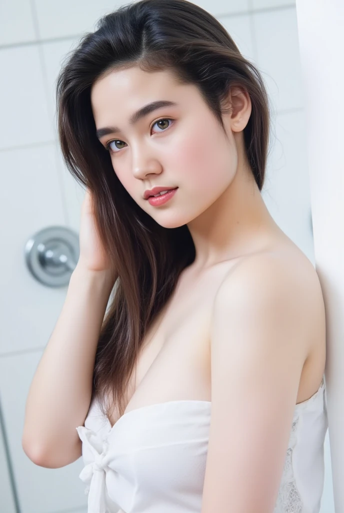  (((Show breasts:1.6))),(((Show breasts:1.6))),(((Show breasts:1.6))),masterpiece, top quality, 8K, absurd, a beautiful girl, kawaii, outdoor,((Seven episodes filmed:1.4)), (Completely naked:1.5), Wear a cashmere headscarf, (Dark brown hair),Good shape, No makeup, , near method and far method, depth of field, surreal, High resolution, photo, sharp focus, north african trade zone, face lamp, dynamic lighting, highest detail, bathroom, earrings, necklace,Extreme details、Super detailed、detail、Genuine skin、Exquisite facial features、Positive and optimistic