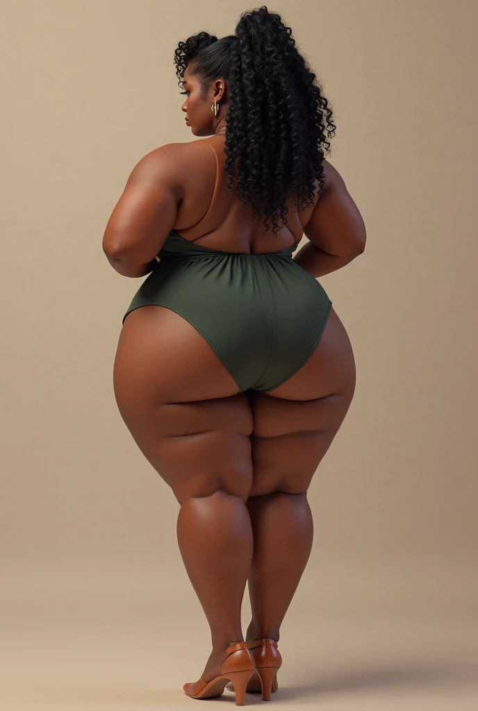 HD, dark skinned, young female , age 18, humanoid, honey, afro hair, Jackie Parris, ((((Jackie Parris)))), full body cgsociety, 3 d character art, full character body, detailed full body concept, stylized character, tribal, primal, caveman, beach, thicc figure, chubby, large breasts, wide hips, large butt, showing butt, naked