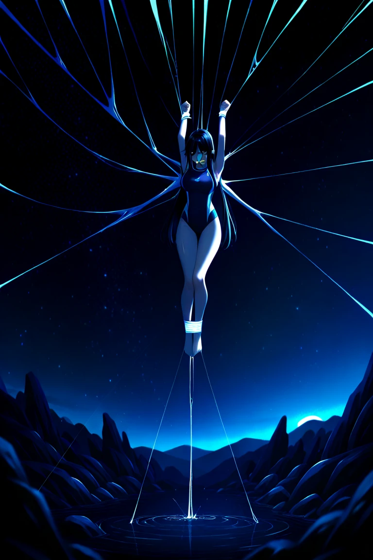 woman entangled in the spider's web