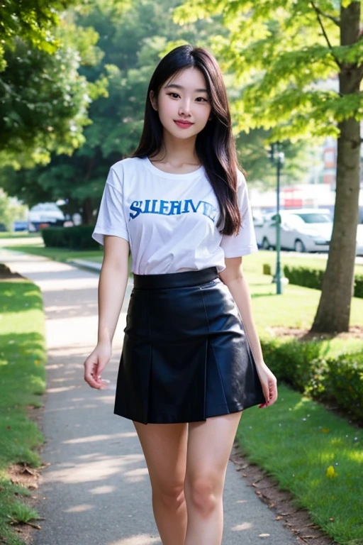 Supermodel、perfect details、high school girl、mini skirt、high school girlが3人で画面を見つめてくる　3 girls