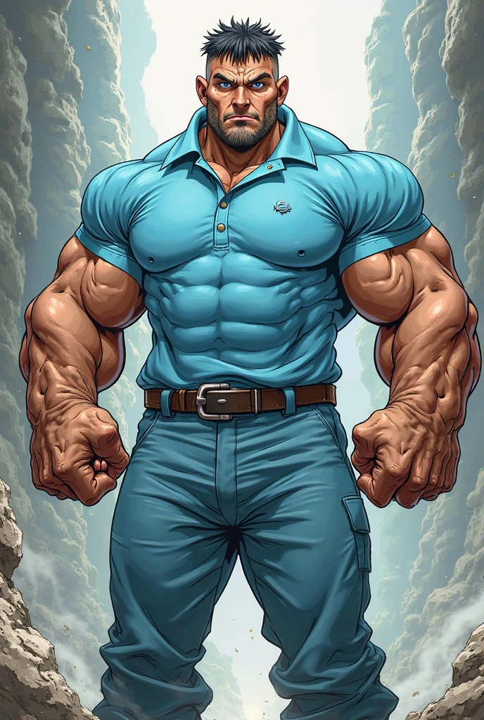 (NSFW: 1.5), Chris Redfield ,(The man lay unconscious on the stone floor.: 1.2) , (Seriously injured), (Close your eyes.), Open mouth, show teeth, (Wearing a navy blue round neck T-shirt with a police logo.: 1.3), (Navy blue jeans), Korean guy , korean men, (High gloss details), chest muscles, Big arm muscles, blood vessel, big muscles, Broad shoulders, looking at the audience, Balancing the eyes, (Make eye contact),(Torn shirt: 1.5), (wound: 1.3) , (blood splatters) ,( abrasions on face: 1.5), (Blood stains on the face and body: 1.5) ,(Torn shirt: 1.5) , (Look up: 1.1) , (genital very long big : 1.5), (Big testicles), (Erection of the penis: 1.5), middle of the road,(Fire blazes behind) 