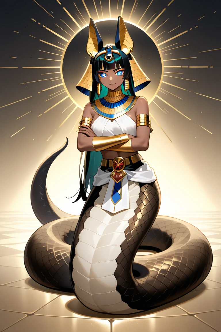 masterpiece, high quality, 1 girl, (oppai loli) slender, slim, anatomically correct, huge breasts, detailed face, detailed eye, cute, beautiful eyes, beautiful face, busty figure, hourglass figure, beautiful girl, skinny, ((medusa monster from Greek mythology)), the hair is composed of countless small snakes, medusa, sfw, greek clothes, peplos, snakes, naga, gorgon, snake hair, chocolate skin color, dark skin, tan, (lower half of a serpent), snake legs, medusa, medusa, medusa, snake hair, lamia, snake girl, massive breasts, huge tits, huge chest, massive tits, massive chest
