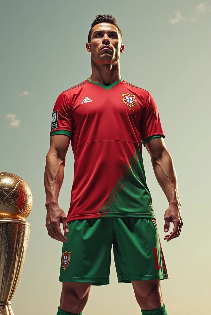 A Cristiano Ronaldo Portugal wallpaper where he is on one side of the image 
