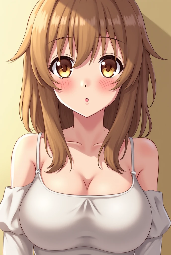 An anime-like drawing of a woman with one hand raised, exposing her armpits. There is no armpit hair, and her armpits are beautiful and completely visible from the front.