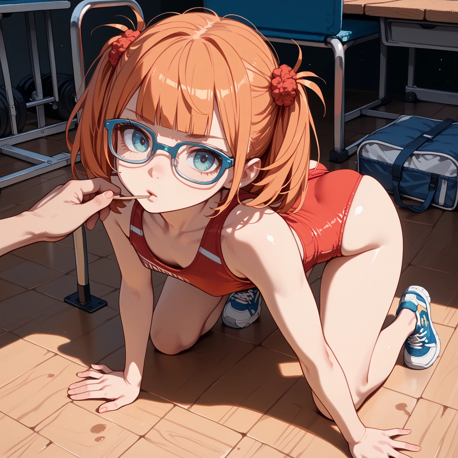 pieces fly、masterpiece、highest quality、Super detailed、High resolution、High resolution、8K portrait、Unity 8k壁紙のHigh resolutionCG、unity 8k wallpaper、cute:1.5、slender body:1.5、Highly detailed CG unity 8k wallpaper、realistic、real person、cute、 portrait photography、shiny skin、High resolution、(pink hair bob hair:1.2)、(16 years old:1.2)、(1 girl)、(school poolside:1.6)、perfect face,seriously,(blush:1.5),(midium breasts:0.8),(navy blue school swimsuit:1.4),(tits topless:1.5),((Orgasm in the vagina:1.5)),(leaning forward:1.4),(hand behind hand:1.3)