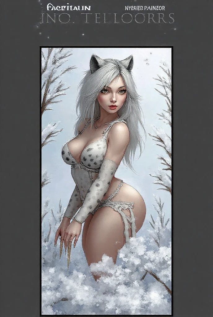Snow leopard girl, Furry, in sexy clothes, assassin, Medium breasts,