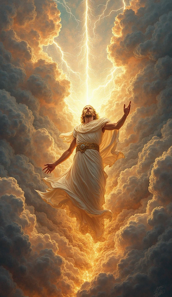 Jesus on his back with a heart of glory and shine with surreal brightness , com manto de glory de pure veludo com cetro da justica no reino do ceus glory e oro trasparente