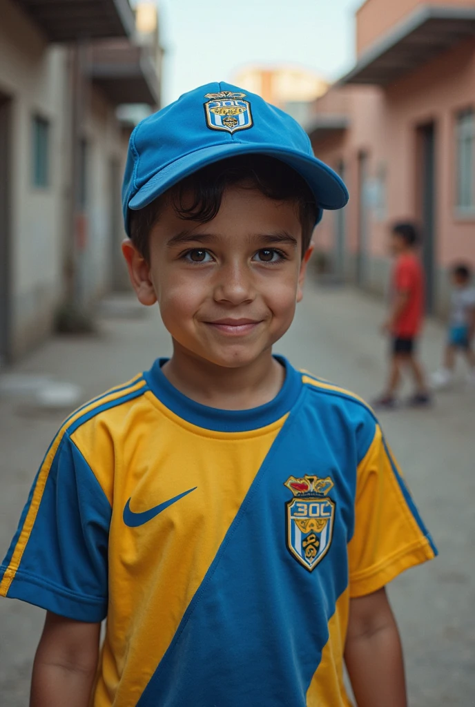 Boy with Colombian national team shirt