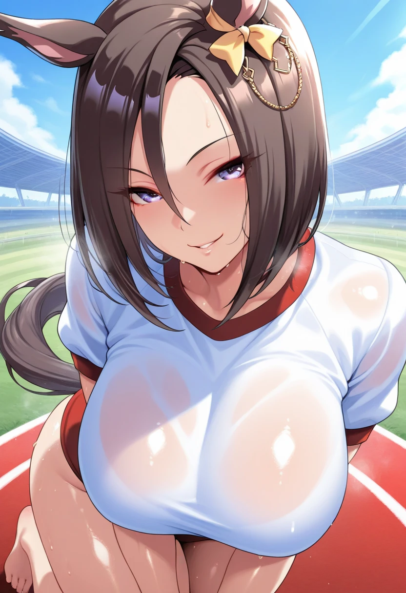 mastute piece,Best Quality,insanely detailed,8k cg,nsfw,
(shoot upper body:1.3),
(1girls:1.3),standing,looking at viewr,body in front,both arms behind back,(blue-cheerleader-uniform:1.3),(bare breasts:1.4),(bare nipples:1.4),
break,
blush,shy,(ecstasy face),(trembling:1.2),break,(light blonde hair:1.2),
break,
perfect breasts,perfect teats,(open mouth:0.9),(large breasts:1.2),
(outdoor-sports-field)、