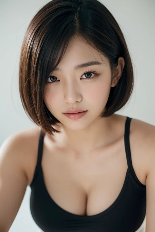 a young sexy japanese girl, 18 years old, with short hair and tanned skin, highly detailed, photorealistic, sweat on her skin, in a locker room setting, wearing a sports bra, (best quality,4k,8k,highres,masterpiece:1.2),ultra-detailed,(realistic,photorealistic,photo-realistic:1.37),detailed eyes,detailed lips,extremely detailed face,long eyelashes,beautiful detailed eyes,beautiful detailed lips,realistic skin texture,sweat stains,locker room background,sports bra
