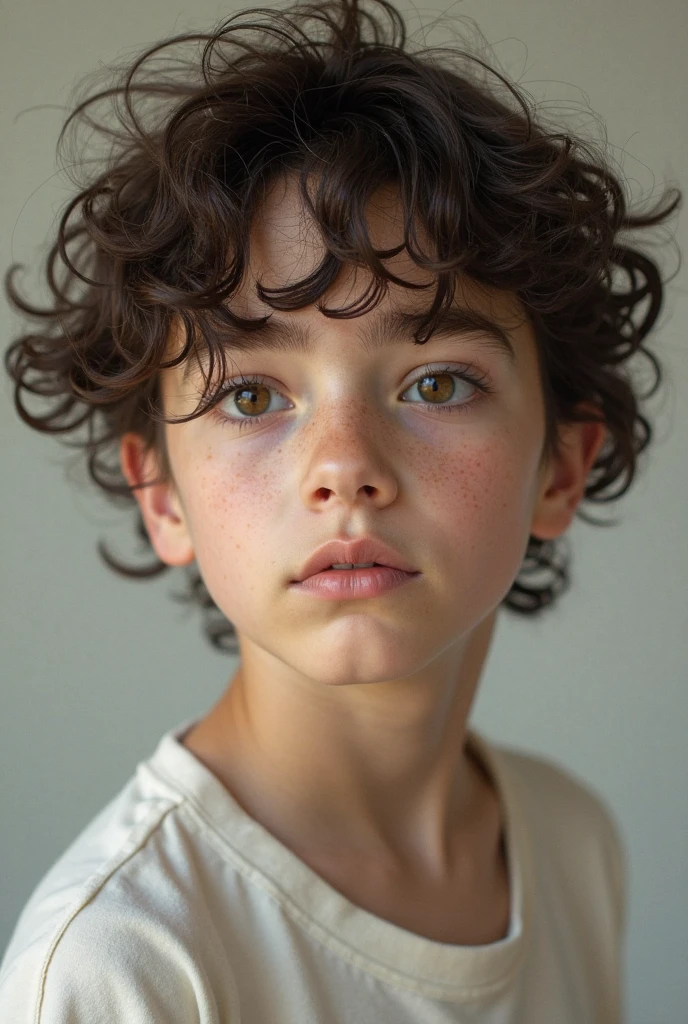 Create a boy with lots of style and beautiful hair with realistic bangs