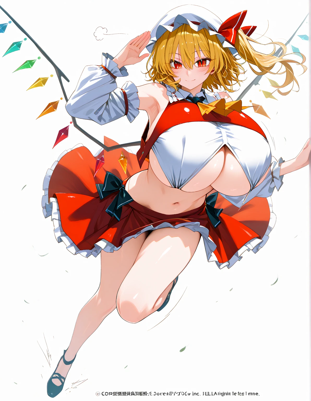 ,(RED Ribbon on HAIRband:1.2),a cartoon anime girl wearing a white thong bending over to try and pick up the umbrella, outdoors, solo, 1girl, striped, day, ass, panties, smile, underwear, dress, red eyes, striped panties, umbrella, sky, cloud, white dress, looking back, ahoge, blush, bare shoulders, blue sky, looking at viewer, long hair, sleeveless dress, closed mouth, bare arms, sleeveless, bird, bangs,Ichigo Hoshimiya (Aikatsu!),