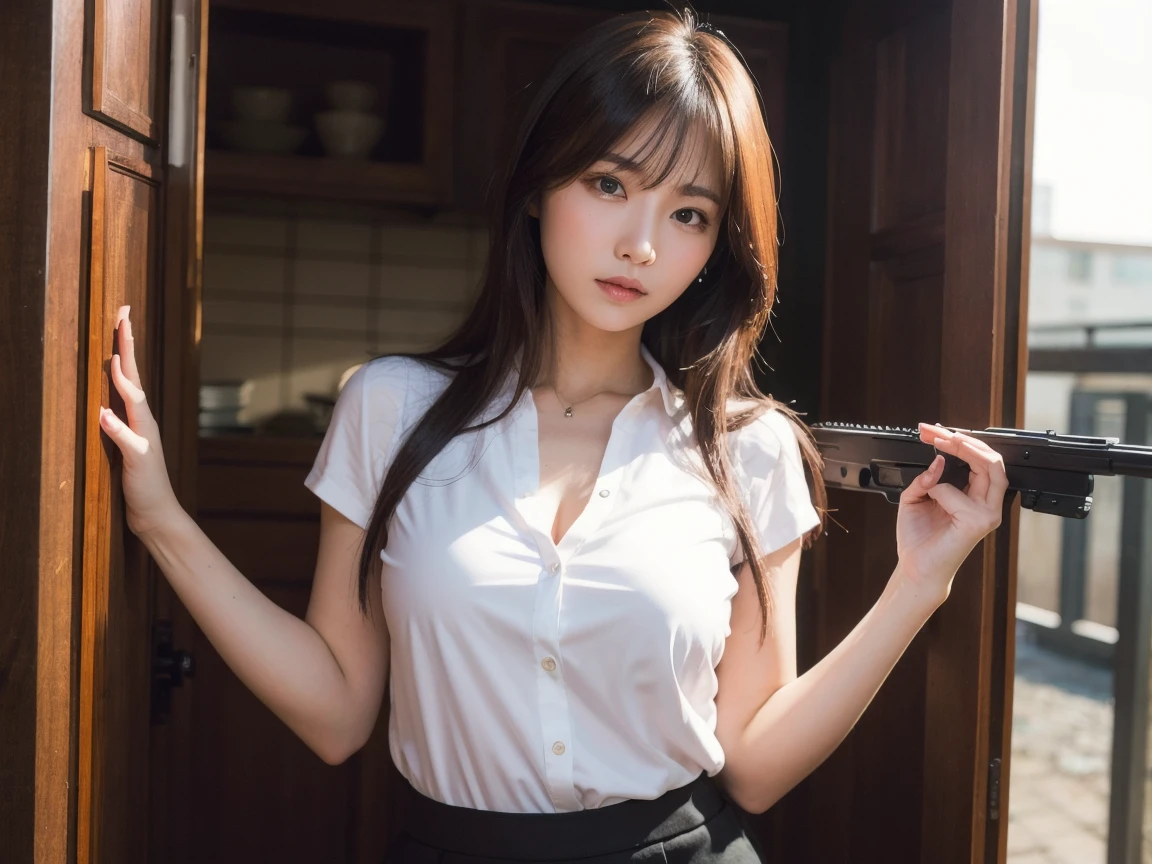 ((medium breast, 15 year old girl, small head)), ((15)) daylight, sunlight, (perfect body : 1.1), (young), (short wavy hair:1.2), full body shot, (girl wearing school uniform:1.4, pleated skirt, button up shirt), ((school uniform)), (extremely detailed CG 8k wallpaper), (an extremely delicate and beautiful), (masterpiece), (best quality:1.0), (ultra highres:1.0), beautiful lighting ,perfect lightning, realistic shadows, [highres], detailed skin, ultra-detailed, ((spread legs)), (legs up), slim body) bent over, large earring, thighs, (beautiful long hair),, fine collarbone, soft navel, soft midriff, soft back, angle from above, sweaty, beautiful breasts, blush, photorealistic, realistic face, realistic eyes, small eyes, smirk (((colorful))) (((cleavage))), (freckles), (eye liner), (mascara), ((thick white liquid on body)),((spreading thighs)), ((((thick white liquid dripping from body)))), ((hands on thighs)), (((stick between breasts)))