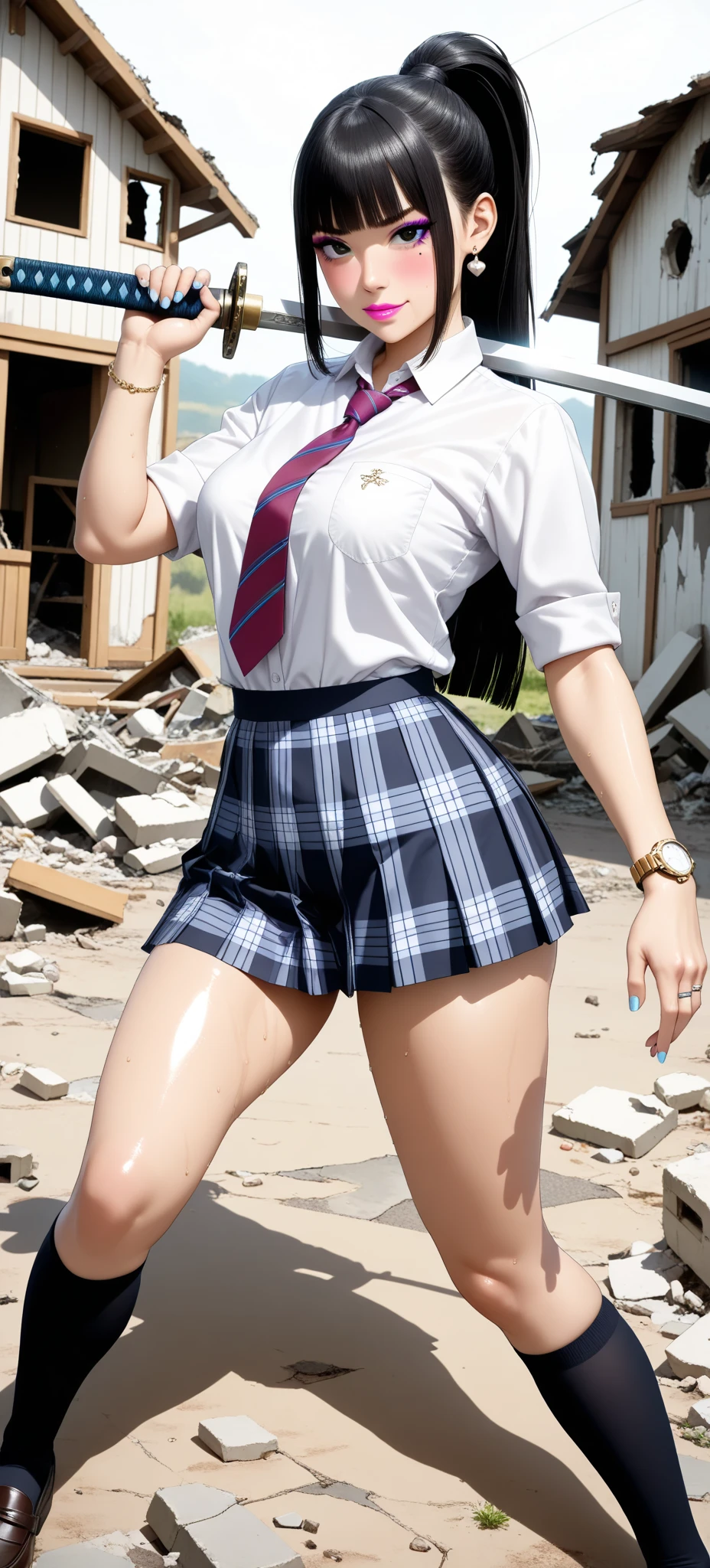 (masterpiece, Ultra High Resolution, 16 K, absurdness quality:1.3), 1girl in, (realistic pictures of Sailor Jupiter:1.4 ponytail:1.15, brown hair color:1.15, Beautiful woman:1.15, ultra detailed face:1.3), Perfect eyes, (Natural huge breasts:1.05), (tiara:1.3, Sailor Uniform:1.25, White Gloves:1.1, green sailor color:1.15, green skirt:1.1, green high heels, elbow groves:1.1, Bare legs, pink Ribbon:1.1), (open legs:1.3, showing shaved armpits, she sit on the messy sofa), (Interior of a realistic abandoned building:1.1, Dark atmosphere:1.6),